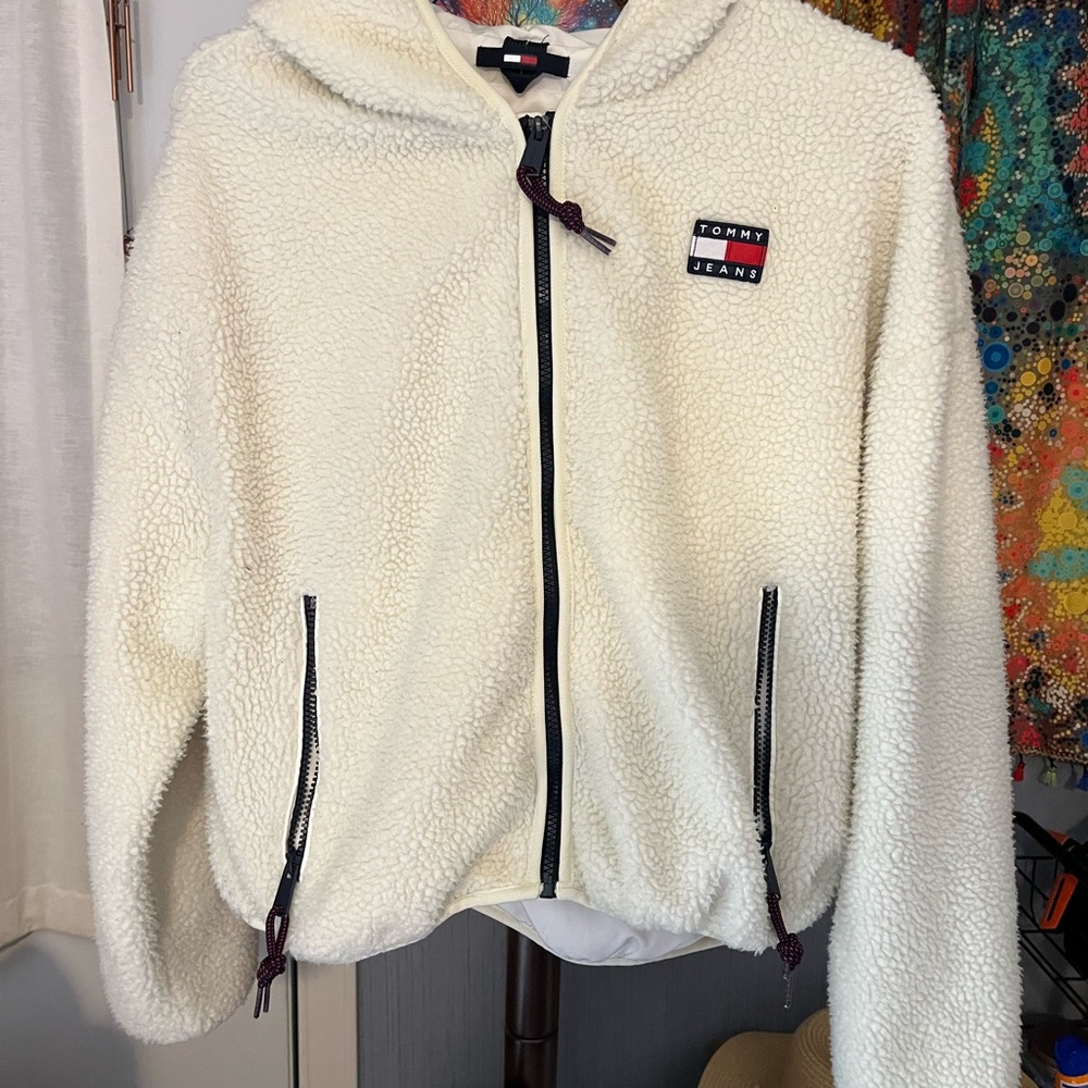 Tommy Hilfiger Women's Off-White Teddy Jacket